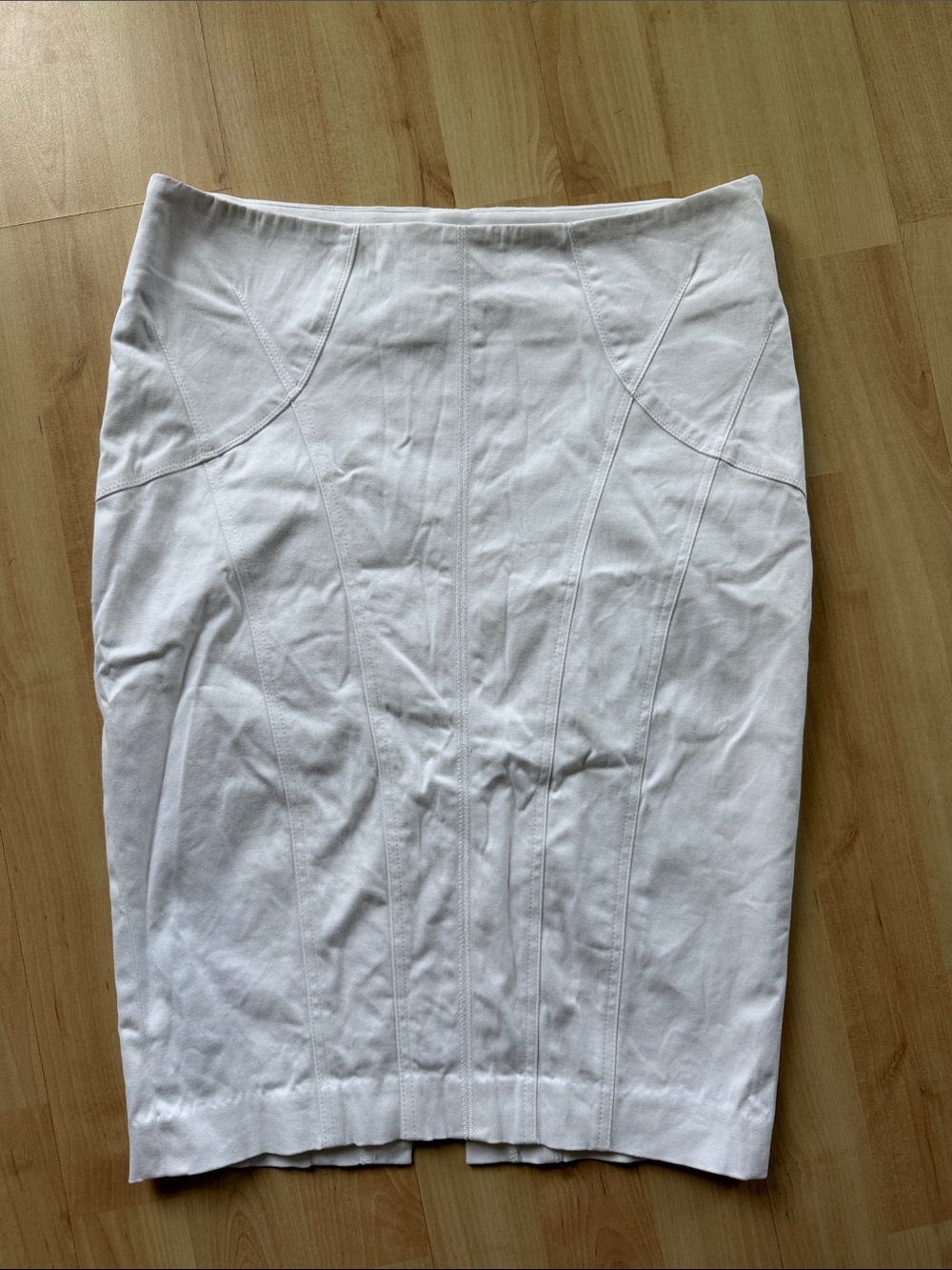 Marciano White Seamed Paneling Pencil Skirt